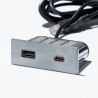 VersaPick chargeur, 1x USB A/C, rectangulaire, inox
