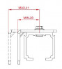 TERNO porte coulissante intérieure 180-250kg, support guidage supérieur
