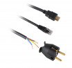 VersaTurn prise électrique 2x 230V FR, USB A/C, 1x RJ45, HDMI, verre noir
