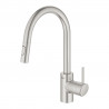 GROHE 31483DC2 Robinet cuisine Concetto, douche extractible duale, supersteel