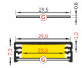 StrongLumio moulure de recouvrement G pour profil Wide 24 emboîtable 1000mm lait