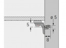HETTICH 47609 support de tablette Sekura 8,5 mm, nickelé, transparent