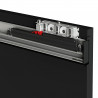 TERNO Diva Fluid ensemble pour porte bois/verre, amortisseur, 30-80kg argent/noi