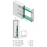 KES 233465 panier latéral et support essuie-mains, 150mm, Arena Style, chrome