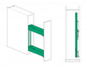 KES 002140 K-Line, panier latéral, 150mm, 90° 3D, blanc