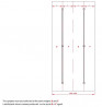TERNO renforts portes coulissantes 2248mm
