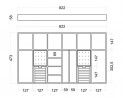 StrongIn organisateur a bijoux pour tiroir d'armoire largeur 900mm