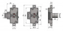 K-LEHMANN serrure tripoint 750-25 1000mm