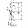 GROHE 30270GN0 Robinet ESSENCE L-sortie avec douche duale brossé Cool Sunrise