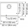 FRANKE évier KNG 110-52 560x460mm onyx