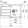 FRANKE évier S2D 611-78 780x500mm beige