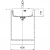 FRANKE évier MRG 610-52 RTL 560x510mm cachemire