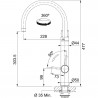 FRANKE Robinet Vital Tap sans douche noir mat/acier inox FRANKE Robinet Vital Tap sans douche noir mat/acier inox