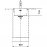 FRANKE évier MRG 110-37 403x433mm pierre gris