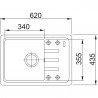 FRANKE évier BSG 611-62 620x435mm noir mat
