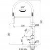 FRANKE Robinet Vital Tap douche/débit noir mat/acier inox FRANKE Robinet Vital Tap douche/débit noir mat/acier inox