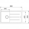 FRANKE évier BFG 611-86 860x500mm noir mat