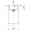 FRANKE évier MRG 610-37 RTL 410x510mm pierre grise
