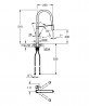 GROHE 30433000 Robinet VIAMO avec douchette profi, commutateur aérateur/jet, chr