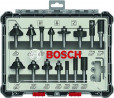 BOSCH 2607017472 15-piece set of cutters with shank dia. 8 mm
