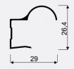 SEVROLL 00482 Focus profil de poignée 16mm 2,7m olive
