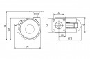 TENTE roue Linea 65mm avec frein 70kg gris foncé