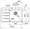 FRANKE ensemble G219MČ CNG 611-78 TL/2 noir mat + FC 3055.901