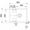 FRANKE ensemble G55MČ BFG 611-62 noir mat + FC 9547.901