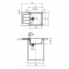 FRANKE ensemble T106Č S2D 611-78 XL noir + FP 9000.031