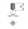 IF-Triade vis de fixation a pointe (cheville) M4x16