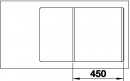 BLANCO 523204 Évier Axia III 45 S-F InFino avec excentr.Silgranit PuraDur café