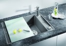 BLANCO 523200 Évier Axia III 45 S-F InFino avec excentrique Silgranit gris roche