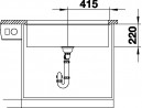 BLANCO 523148 Évier Subline 800-U InFino manuél Silgranit PuraDur tartufo