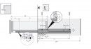 HETTICH 9135877 Quadro 25 450mm EB20 tenon SiSy L+P