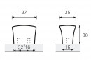HETTICH 9132314 Bouton ITRI 38/16 mm, inox brossé