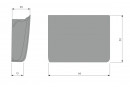 IF cache-vis quincaillerie suspension réglable gris, droite