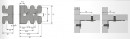HETTICH 24832 Équerre de fixation 32 mm