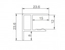 SCILM équerre de raccordement/embout 120mm alu brossé