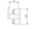SCILM raccord continu 150mm alu brossé