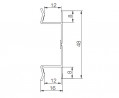 SCILM flexi raccord 120mm noir brillant