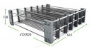 KES 005360 SpaceFlexx organisateur tiroir profondeur 450mm