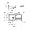 GROHE 31563SD1 évier K500 60-S 1000 x 500mm inox brossé