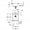 GROHE 31650AP0 évier K700 50-C 400 x 500mm granit noir