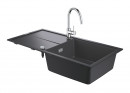 GROHE 31885AP0 Ensemble K400 granit noir + Bauclassic chrome