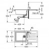 GROHE 31885AP0 Ensemble K400 granit noir + Bauclassic chrome