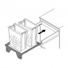 HETTICH 9279106 AvanTech YOU Pull Laundry - panier a linge 600 500 mm plastique