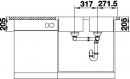 BLANCO 523039 Évier Lemis 8 IF sans excentrique inox brossé