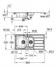 GROHE 31564SD1 évier K200 60-S 965 x 500mm acier inox brossé