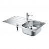 GROHE 31565SD1 ensemble K200 + Eurosmart acier inox brossé