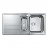 GROHE 31572SD1 Évier K500 60-S 970 x 500mm acier inox brossé